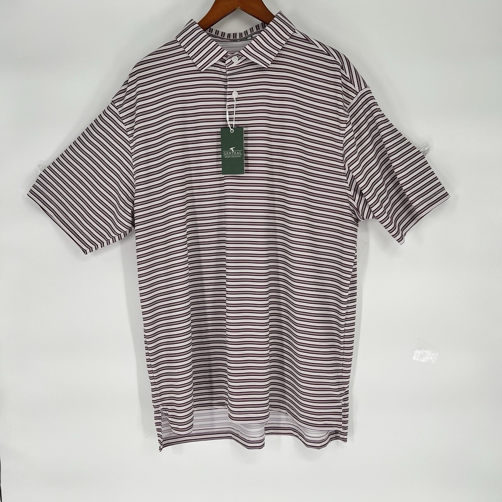 NWT GENTEAL Resort Collection Micro Pique Polo Shirt Men's Size‎ XL Merlot